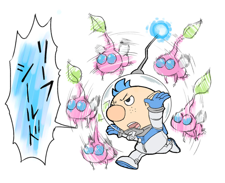 winged pikmin and alph (pikmin) drawn by naru_(wish_field)