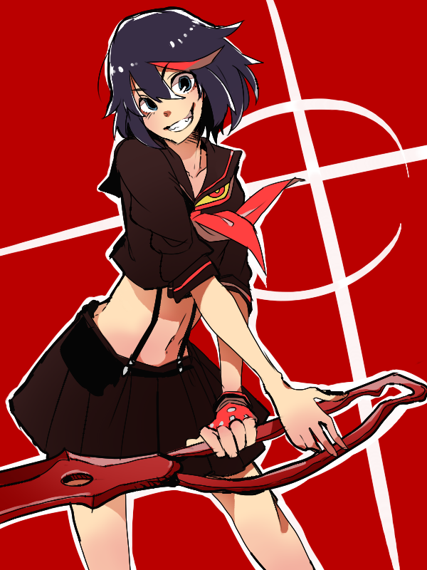 matoi ryuuko and senketsu (kill la kill) drawn by gonzui_(fukazume)