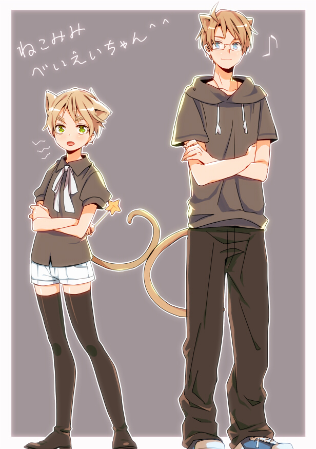 america and united kingdom (axis powers hetalia) drawn by shiranabe