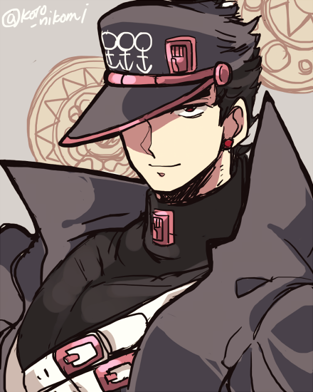 kujo jotaro (jojo no kimyou na bouken and 1 more) drawn by kotorai