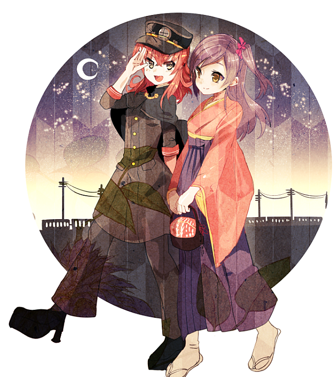 hagikaze and arashi (kantai collection) drawn by cis_(carcharias)