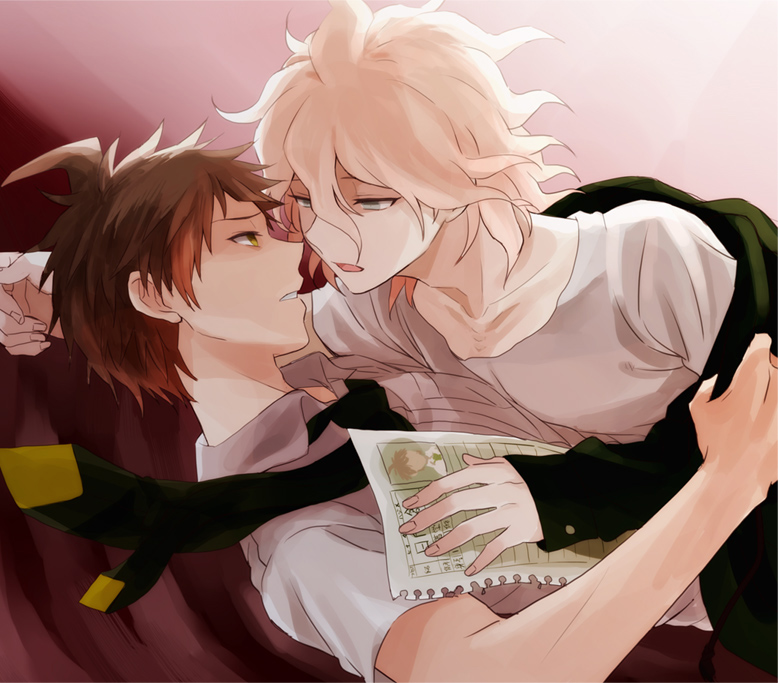 komaeda nagito and hinata hajime (danganronpa and 1 more) drawn by okuragon