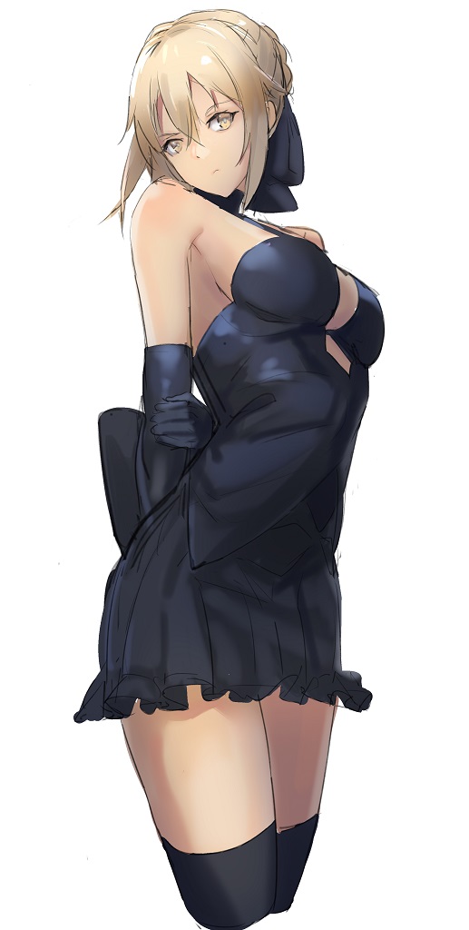 artoria pendragon and saber alter (fate and 1 more) drawn by three_k_(spiritus_no_honoo)