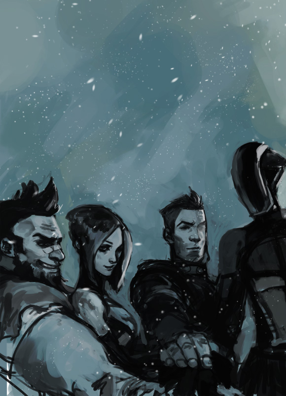 maya, zer0, axton, and salvador (borderlands and 1 more) drawn by casey