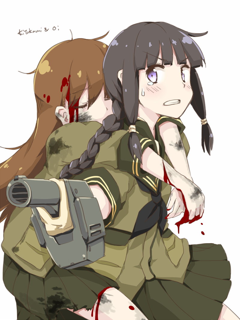 kitakami and ooi (kantai collection) drawn by any_(lucky_denver_mint)