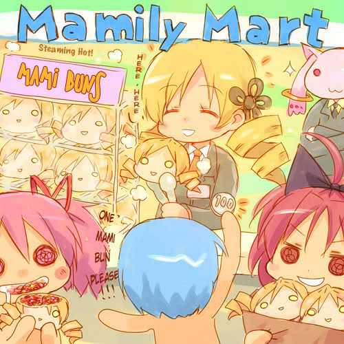 kaname madoka, miki sayaka, sakura kyoko, tomoe mami, and kyubey (mahou shoujo madoka magica) drawn by nekokun