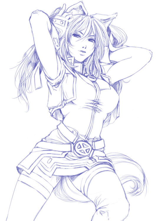 teana lanster (lyrical nanoha and 1 more) drawn by daniel_fielding