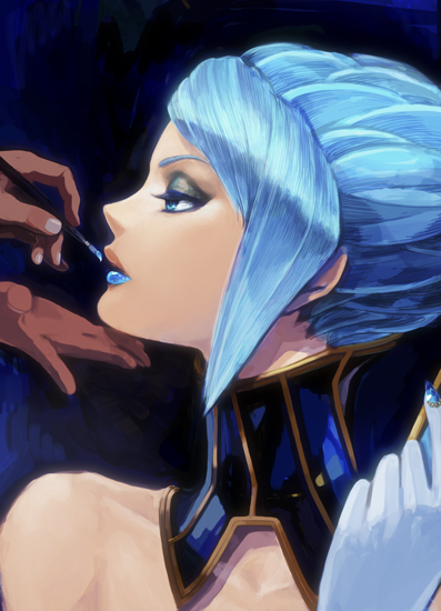 karina lyle and blue rose (tiger & bunny) drawn by ayu161