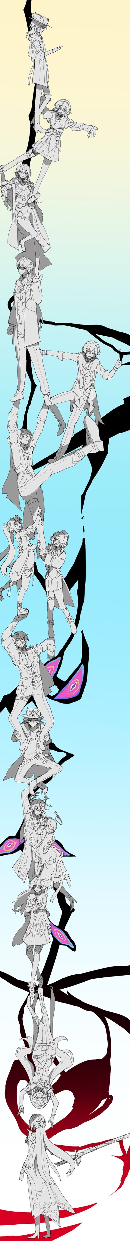 trailblazer, firefly, stelle, march 7th, acheron, and 12 more (honkai and 2 more) drawn by inagoinaire
