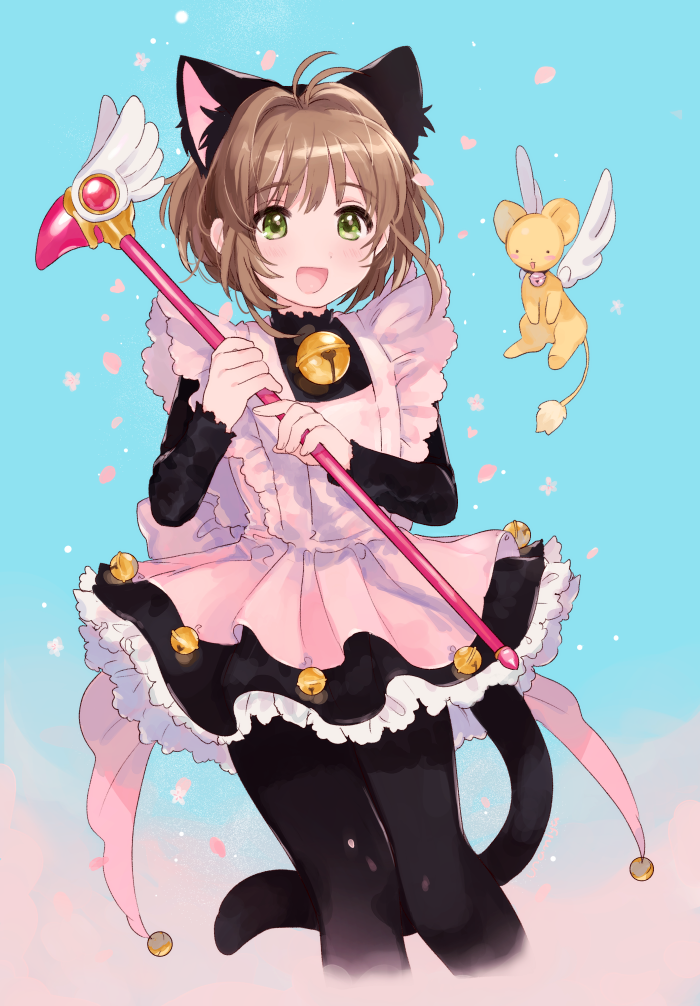kinomoto sakura and kero (cardcaptor sakura) drawn by miyako_(xxxbibit)