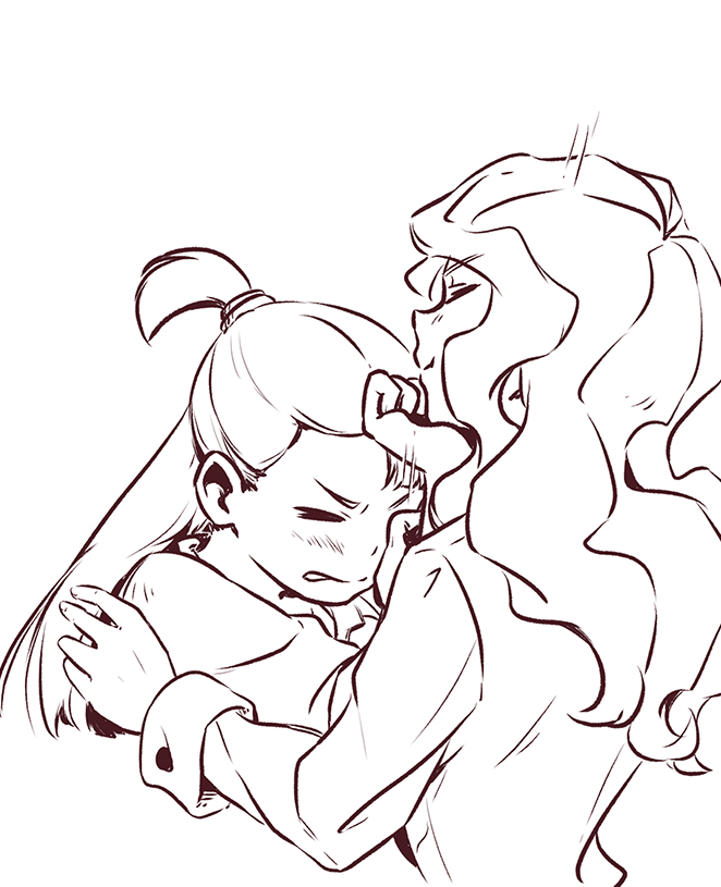 kagari atsuko and diana cavendish (little witch academia) drawn by tonton_(mathcaca24)