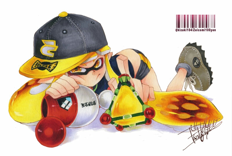 inkling player character and inkling girl (splatoon and 1 more) drawn by isamu-ki_(yuuki)