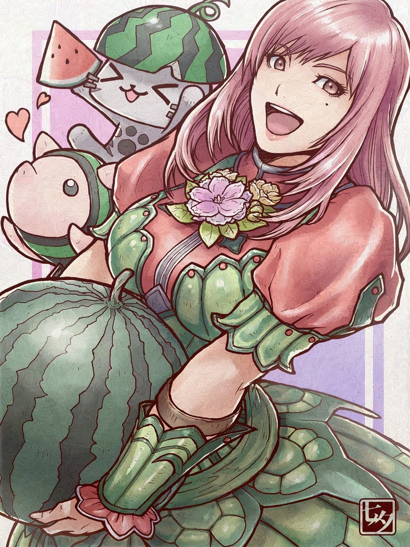 monster hunter, felyne, and poogie (monster hunter) drawn by tanabanata