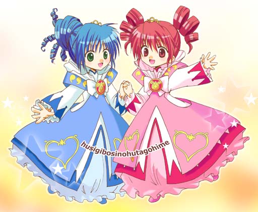 fine and rein (fushigiboshi no futago hime) drawn by houjou_rui