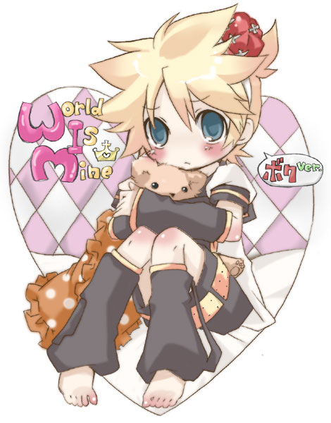 kagamine len (vocaloid and 1 more) drawn by hekicha