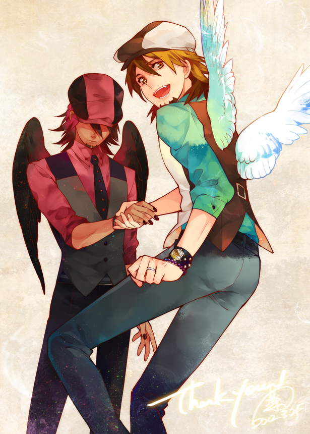 kaburagi t. kotetsu and ebitetsu (tiger & bunny) drawn by siruphial