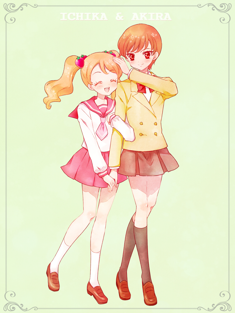 usami ichika and kenjou akira (precure and 1 more) drawn by nene_(oneoneo13)