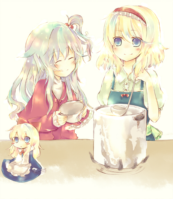 alice margatroid, shanghai doll, and shinki (touhou) drawn by yuki_sasame
