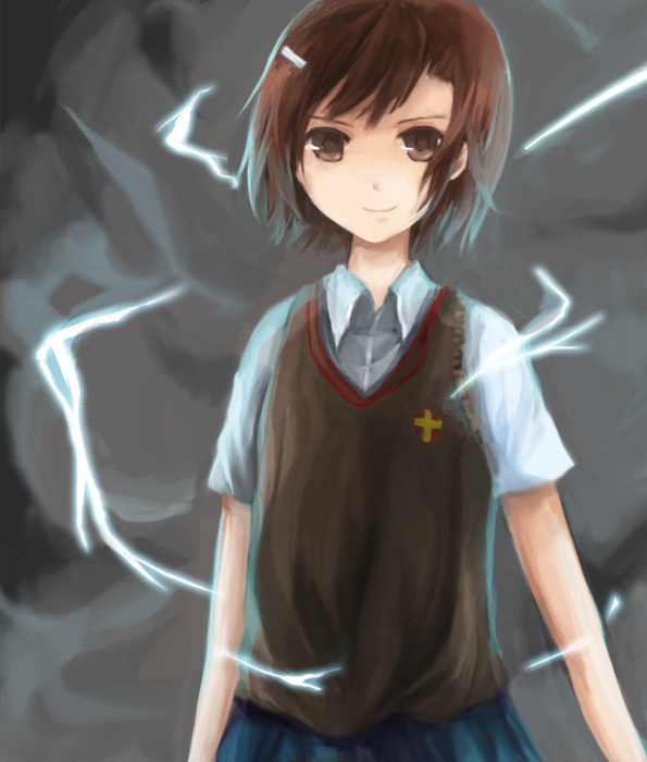 misaka mikoto (toaru majutsu no index) drawn by sha_(isago)