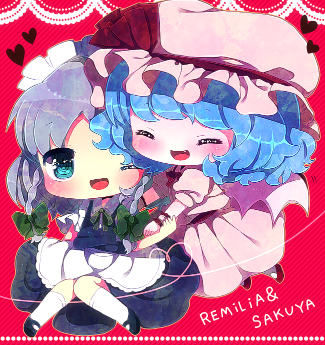 remilia scarlet and izayoi sakuya (touhou) drawn by haru431