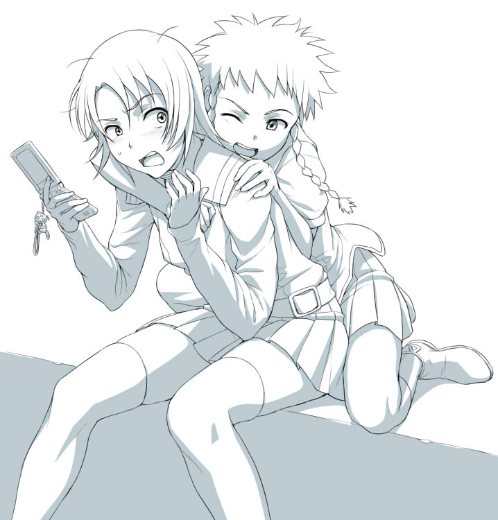 yuuki nao and minagi mikoto (my-hime) drawn by nigou