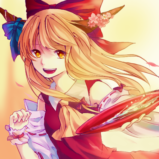hakurei reimu and ibuki suika (touhou) drawn by regular-hexagon