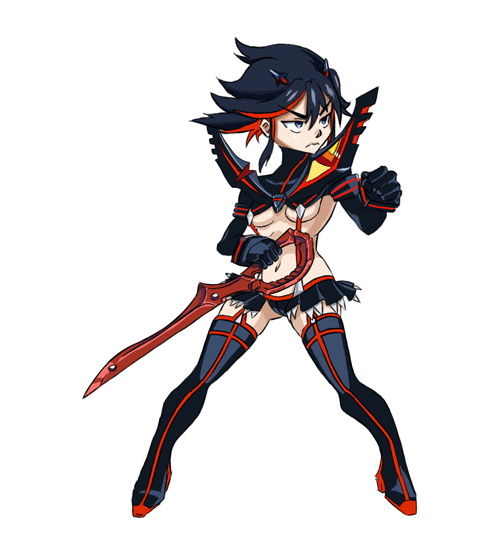matoi ryuuko and senketsu (kill la kill) drawn by inanimate_dan
