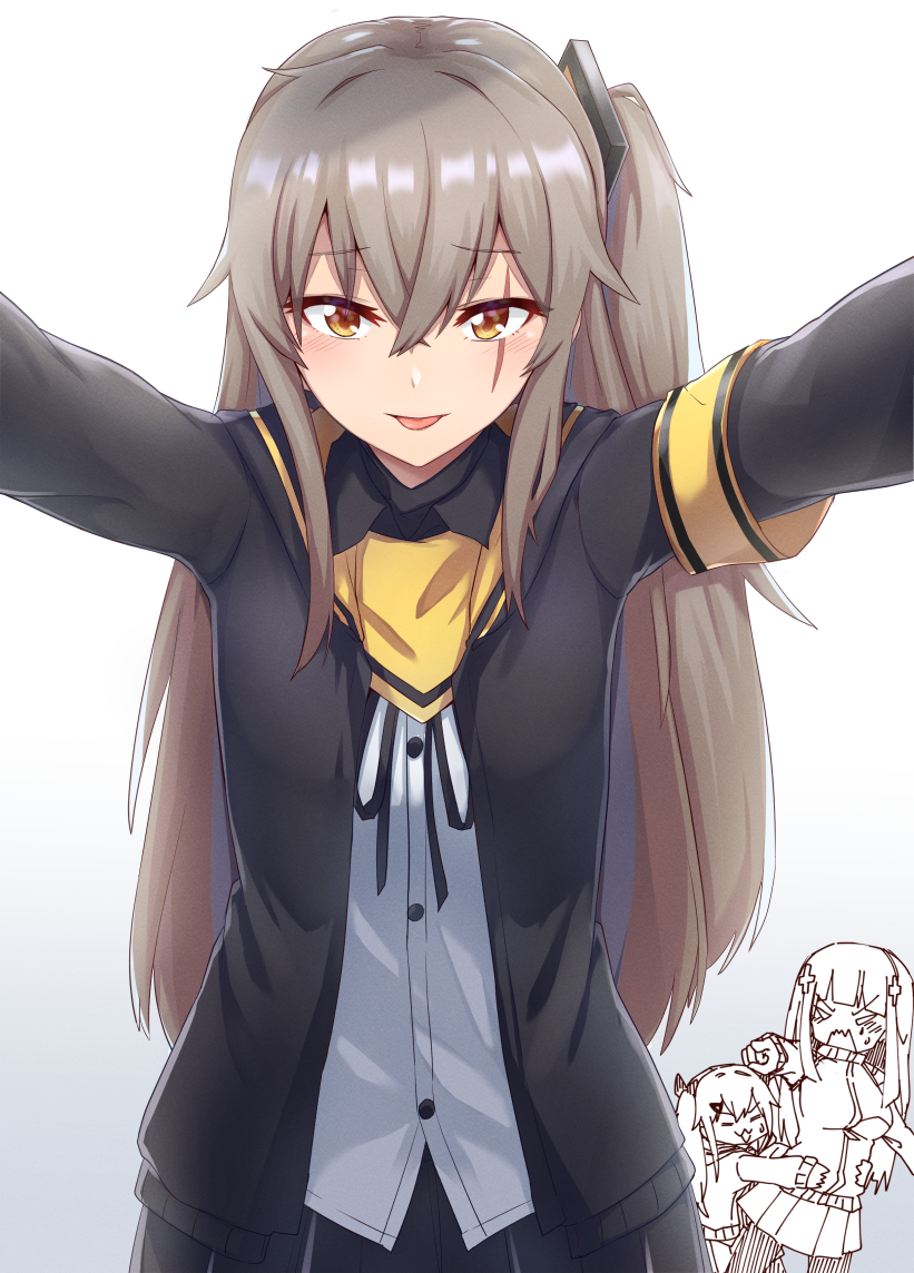 hk416, ump45, and ump9 (girls' frontline) drawn by exren