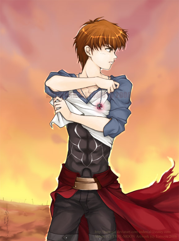 emiya shirou and archer (fate and 1 more) drawn by tomuyu
