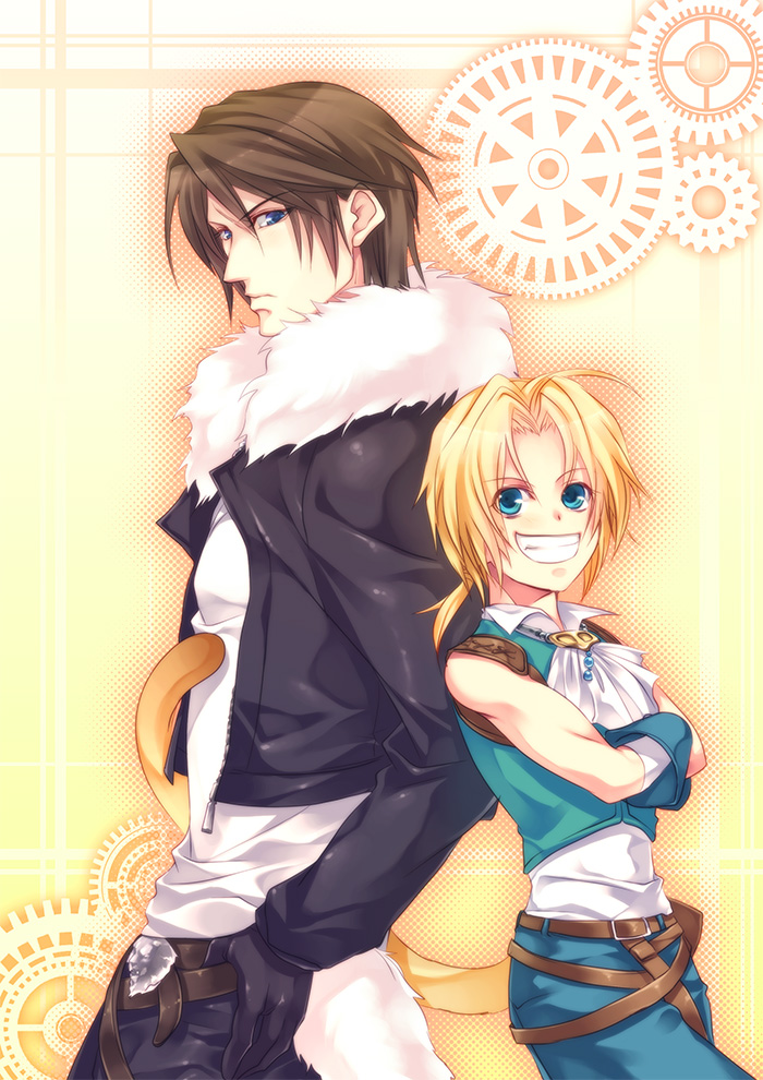 squall leonhart and zidane tribal (final fantasy and 3 more) drawn by killingrock