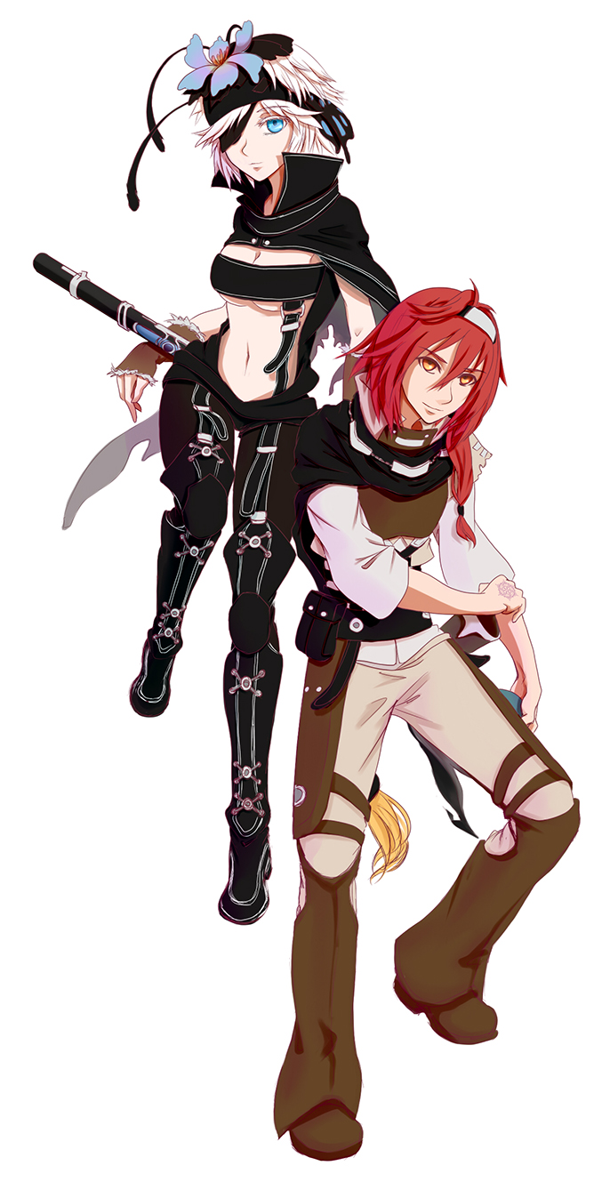 flamie speeddraw and adlet myer (rokka no yuusha) drawn by ambermaster