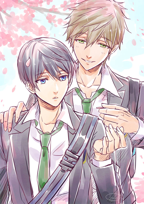 tachibana makoto and nanase haruka (free!) drawn by doro_(dorophin)
