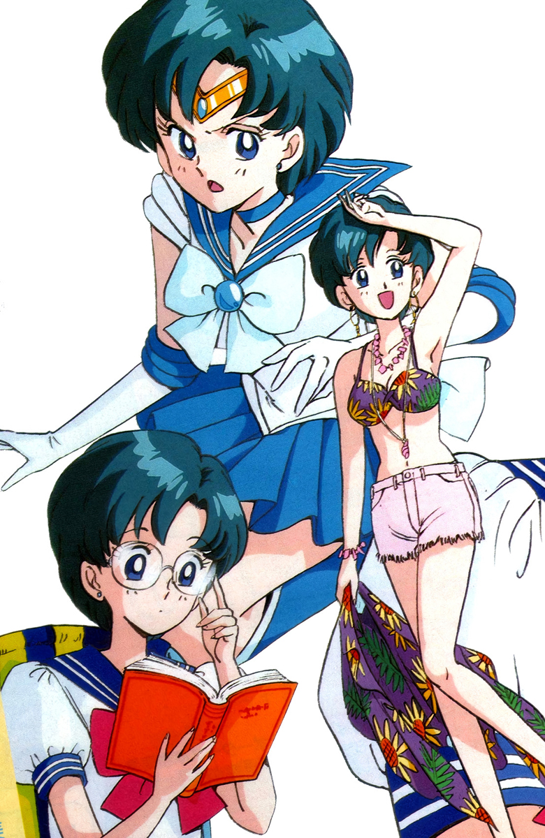 mizuno ami and sailor mercury (bishoujo senshi sailor moon)