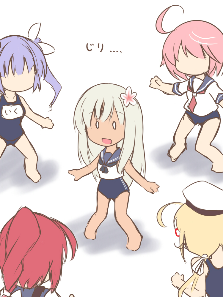 ro-500, i-19, i-58, i-8, and i-168 (kantai collection) drawn by miyo_(miyomiyo01)