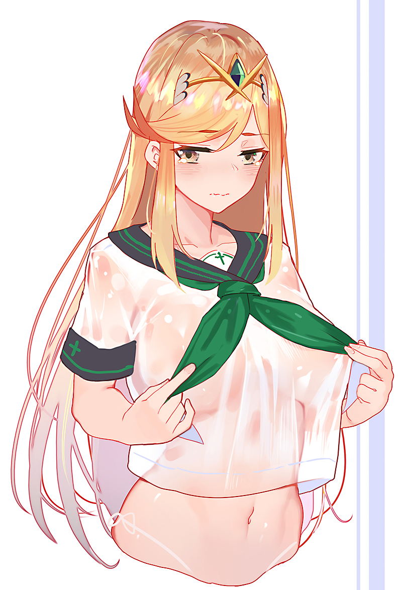 mythra (xenoblade chronicles and 1 more) drawn by xiaoshou_xiansheng