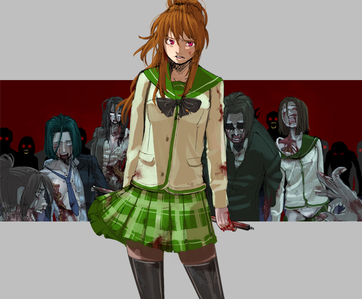 miyamoto rei (highschool of the dead) drawn by sakamoto_kengo