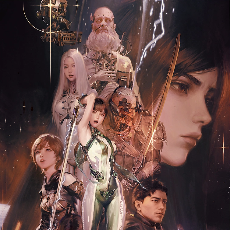 eve, lily artemis ii, tachy, adam, enya, and 2 more (stellar blade)