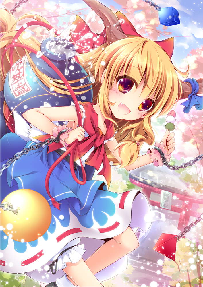 ibuki suika (touhou) drawn by enjoy_mix