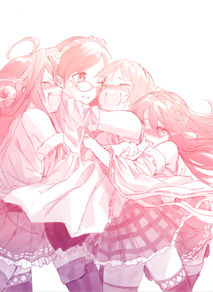 kongou, haruna, hiei, and kirishima (kantai collection) drawn by blew_andwhite