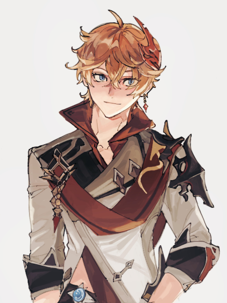 tartaglia (genshin impact) drawn by abuku