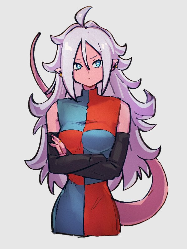 android 21 and majin android 21 (dragon ball and 1 more) drawn by kemachiku