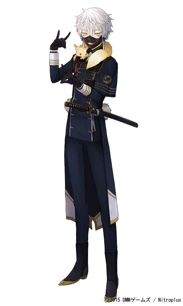 nakigitsune and nakigitsune's fox (touken ranbu and 1 more) drawn by kumita_(sumica)