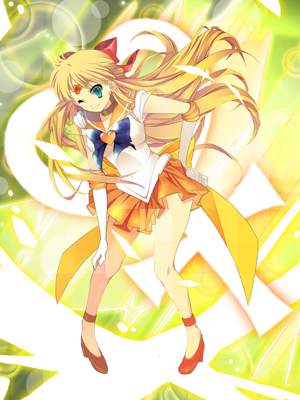 aino minako, sailor venus, and super sailor venus (bishoujo senshi sailor moon) drawn by pariume_(gyuukaku_karubi)