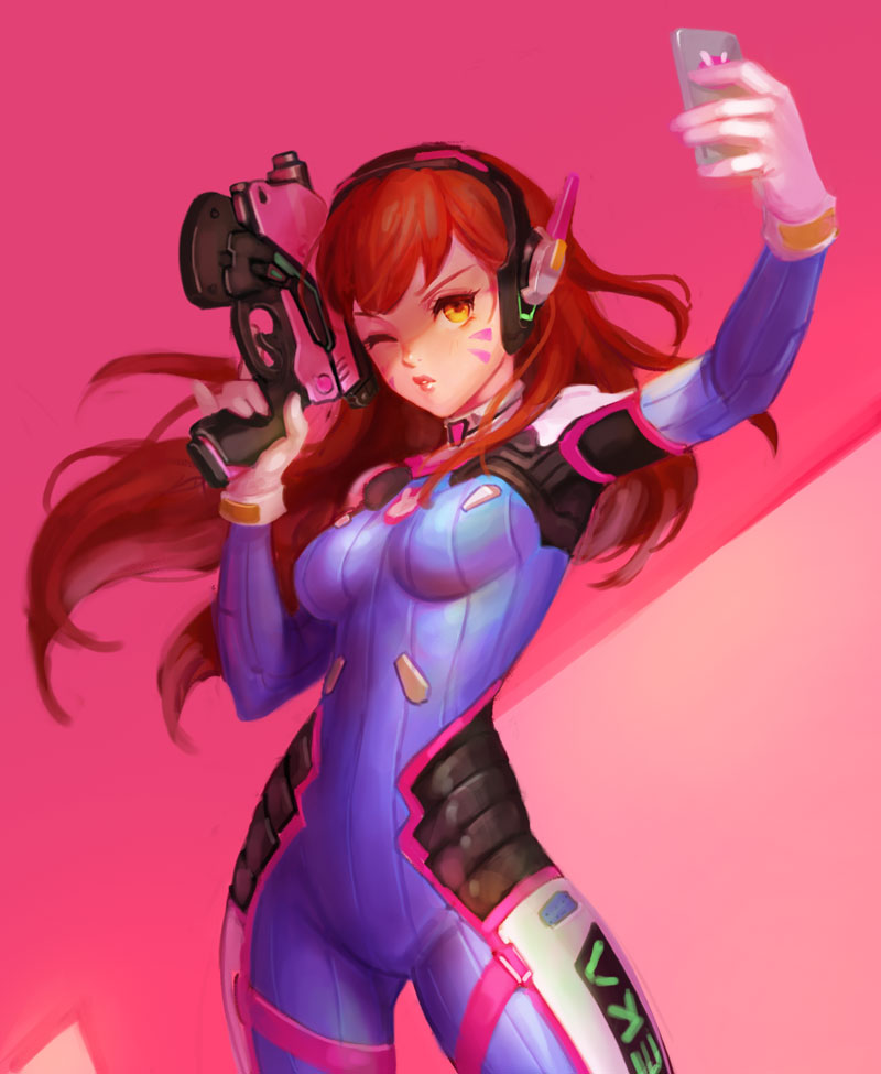 d.va (overwatch and 1 more) drawn by casasak