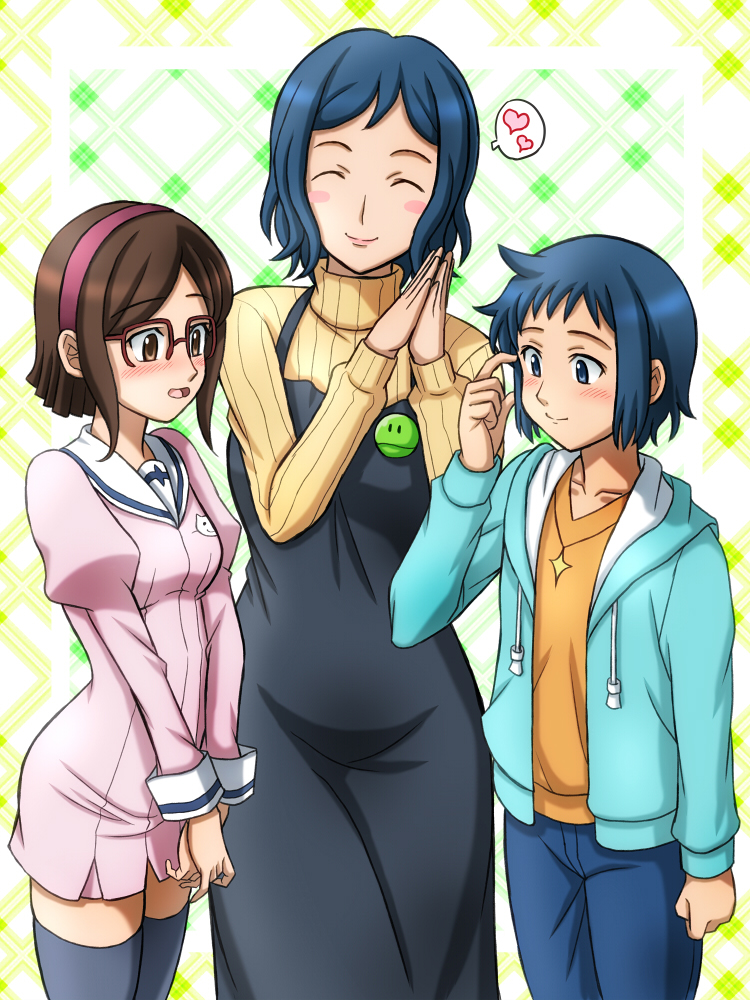 iori rinko, kousaka china, and iori sei (gundam and 1 more) drawn by fujii_satoshi