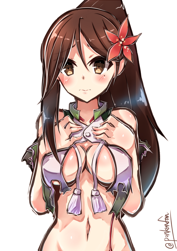 amagi and amagi kai (kantai collection) drawn by p.k.f