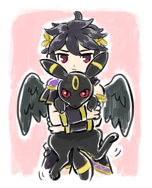 umbreon and dark pit (pokemon and 2 more) drawn by nopepe