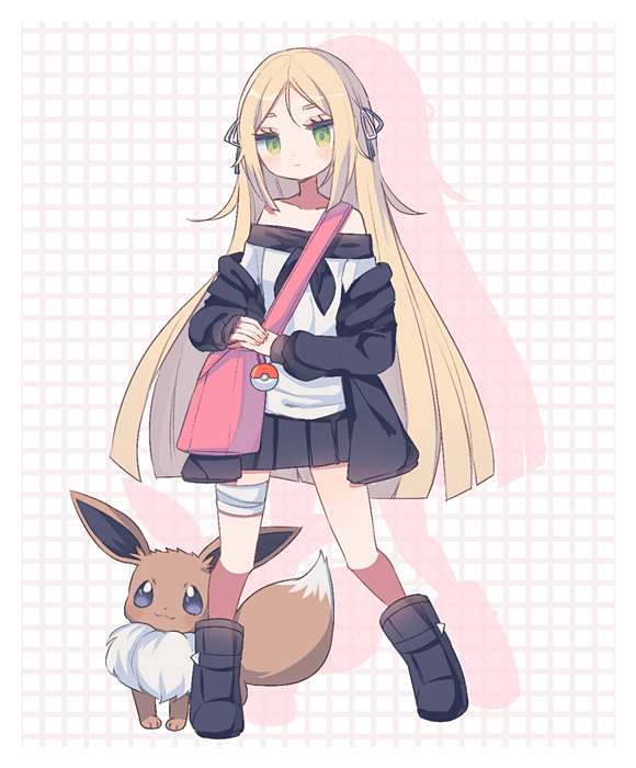 eevee and claire (original and 1 more) drawn by aliceyawnin