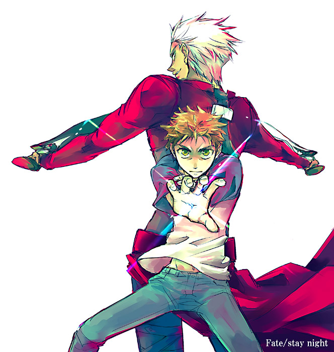 emiya shirou and archer (fate and 1 more)