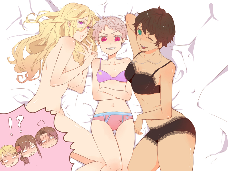 united kingdom, france, prussia, hungary, spain, and 1 more (axis powers hetalia) drawn by asuka329